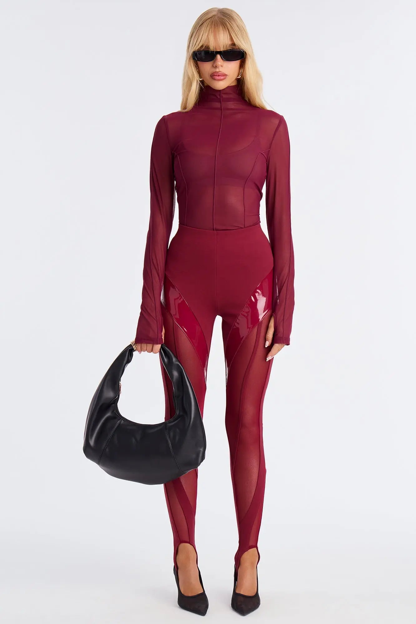 Head Noise Stirrup Legging - Burgundy 