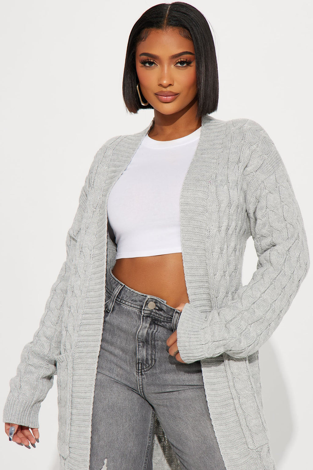 Every Day Strut Cardigan Sweater - Grey