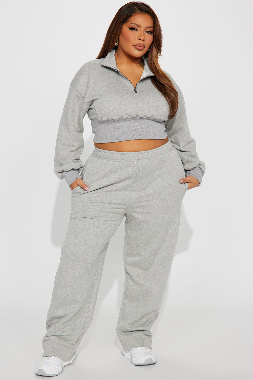 Its Always Casual Pant Set - Grey