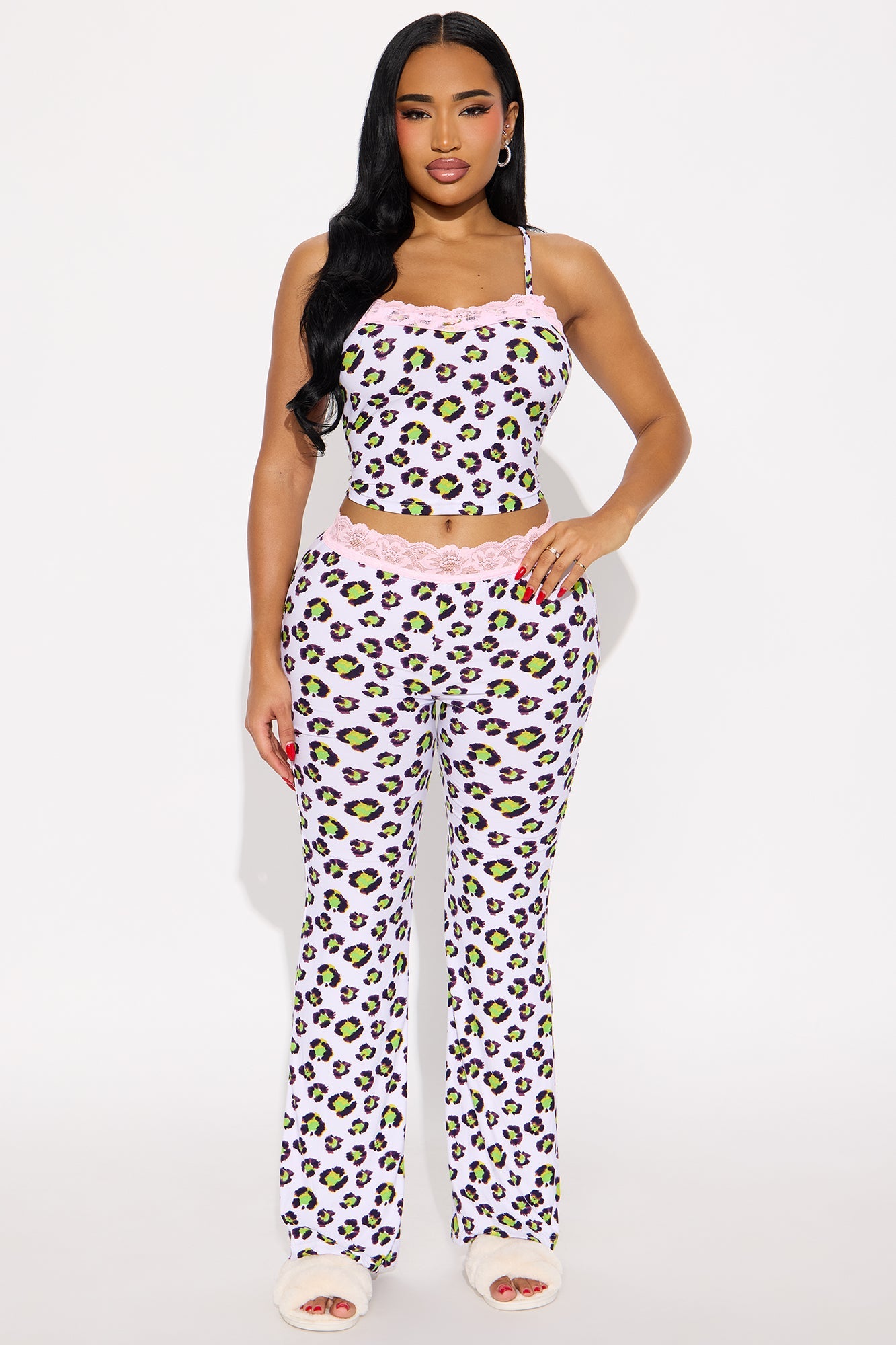 Wild Child Cami PJ Pant Set - Leopard