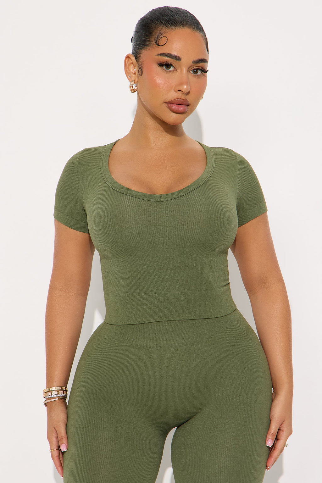Alisa Seamless Legging Set - Olive