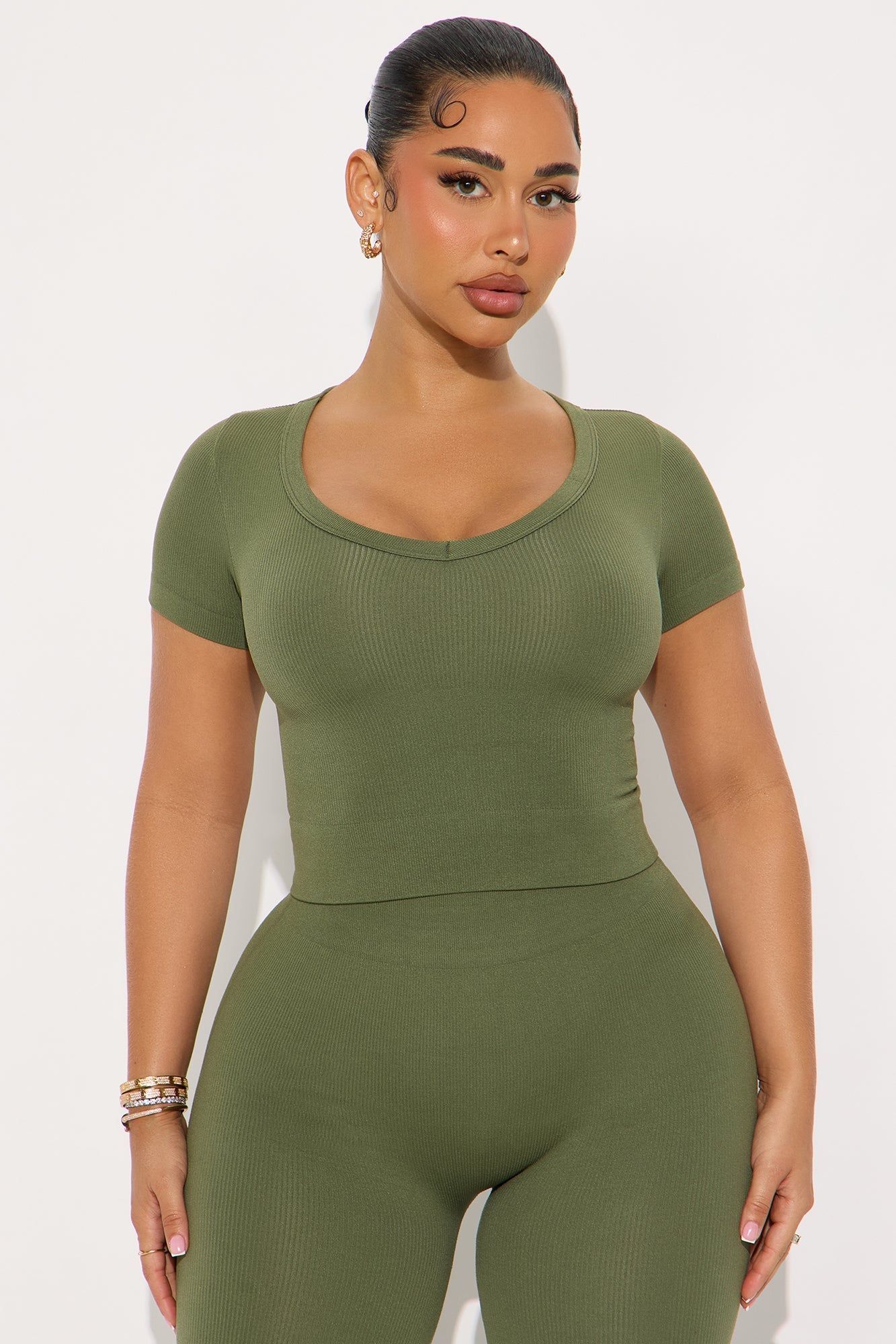 Alisa Seamless Legging Set - Olive