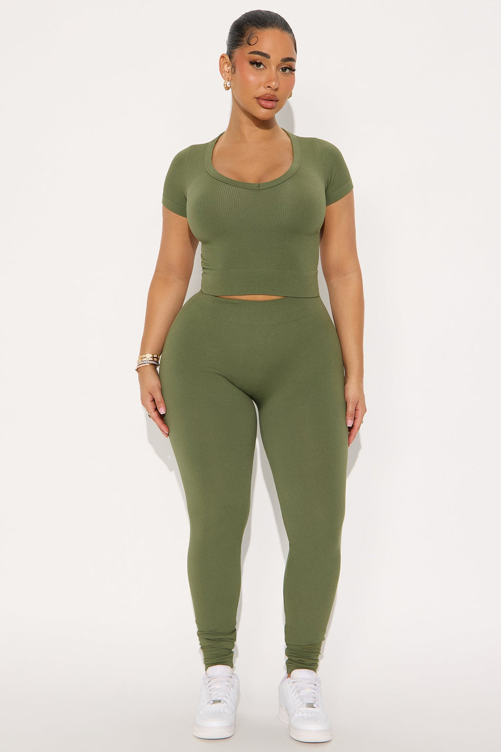 Alisa Seamless Legging Set - Olive