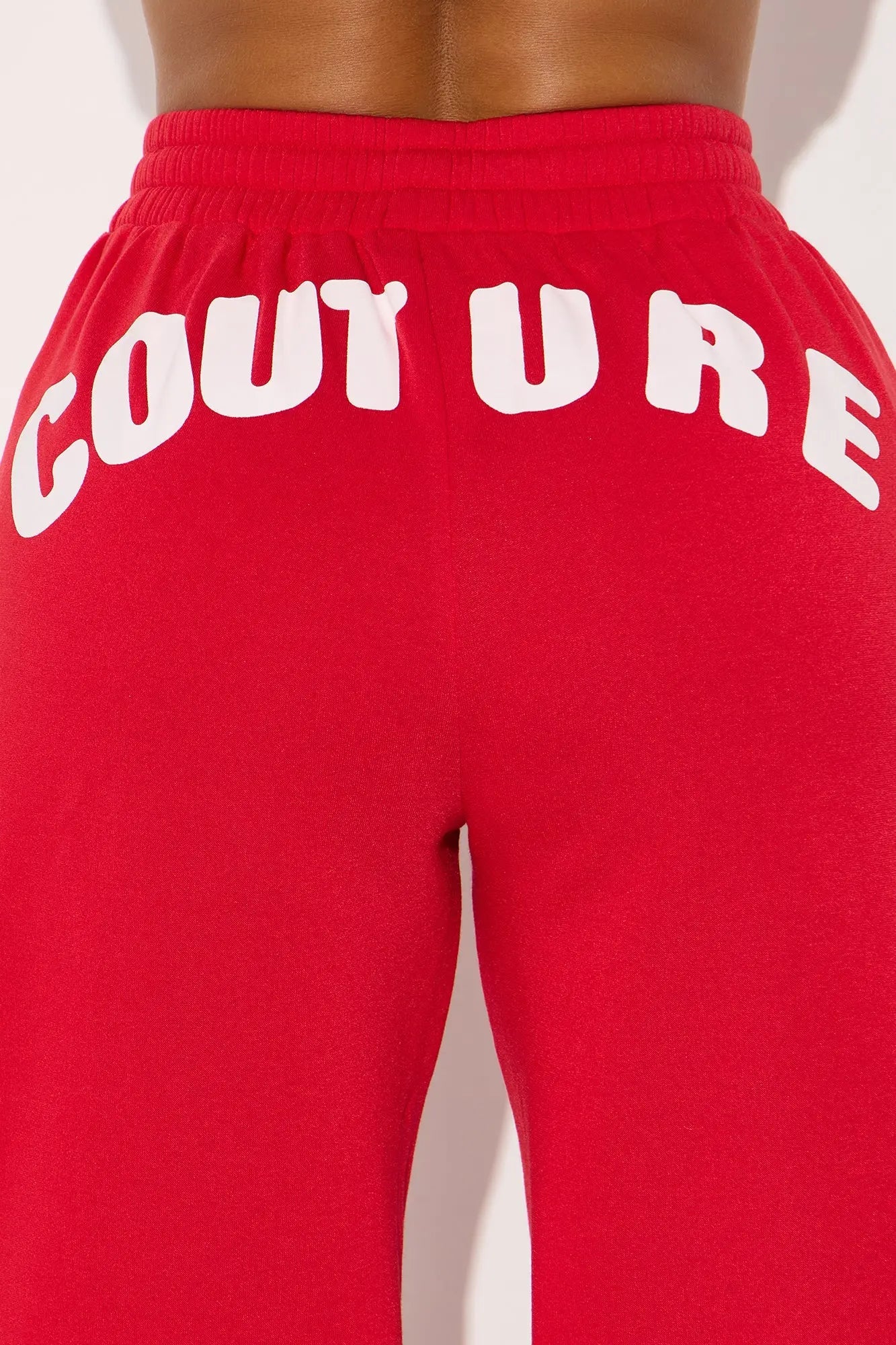 Couture Comfort Zip Up Fleece Pant Set - Red 