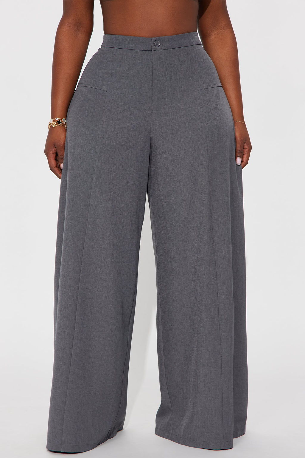 Carmina Wide Leg Pant 33″ - Charcoal