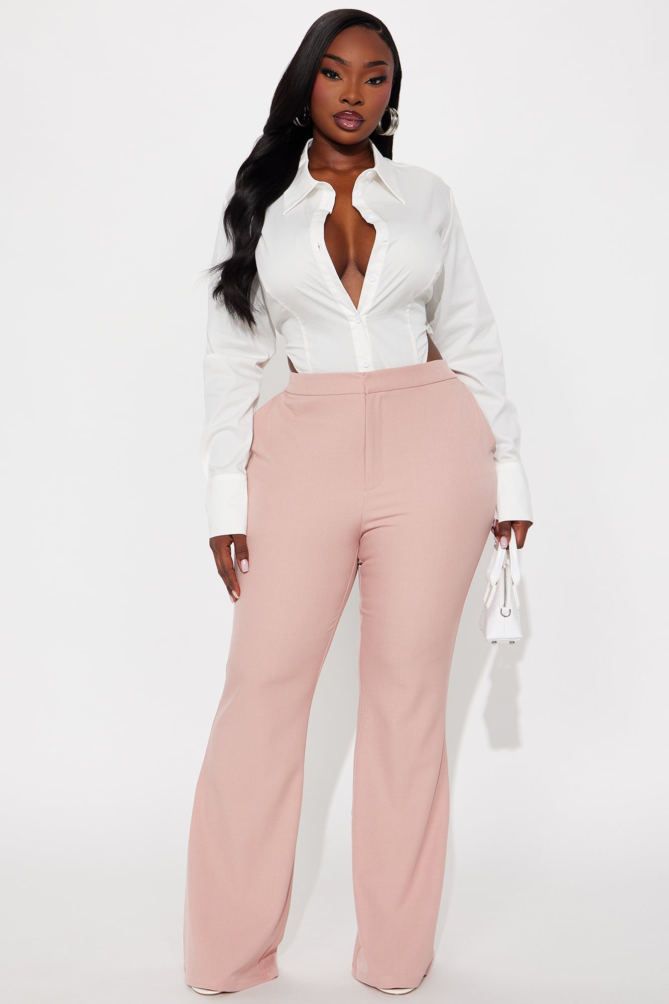 Octavia Flare Trouser Pant 33″ - Pink