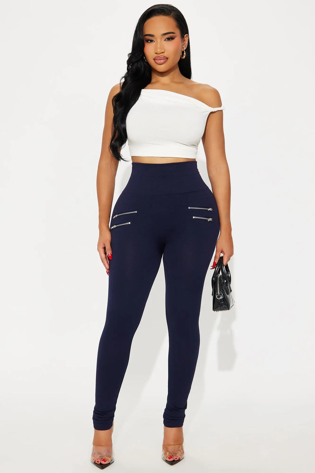 Kiss And Make Up Seamless Leggings - Navy 