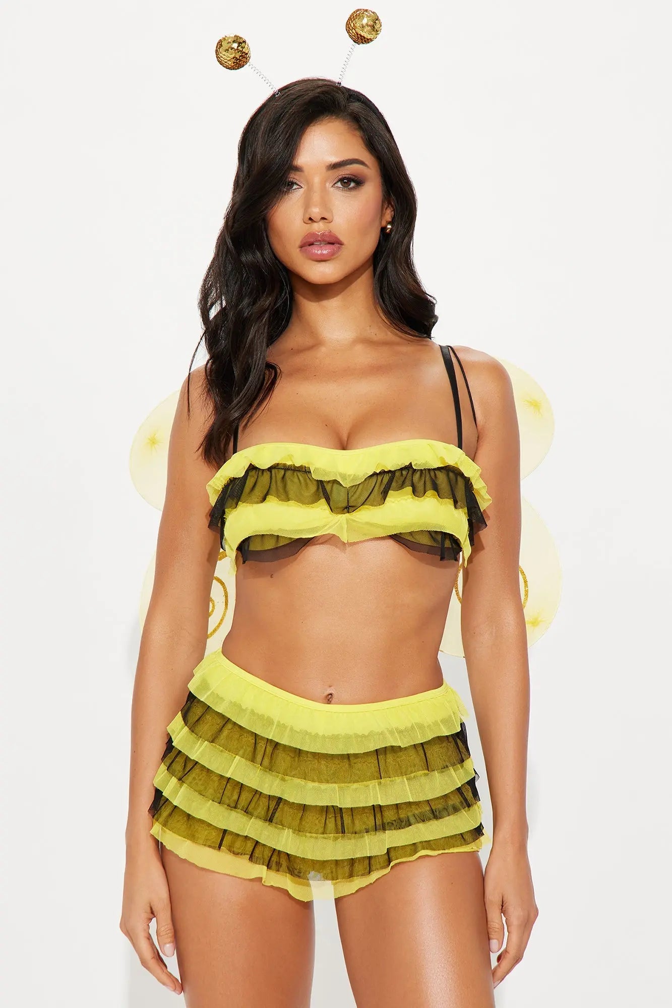 Bewitched Bumblebee 4 Piece Costume Set - Yellow/combo 