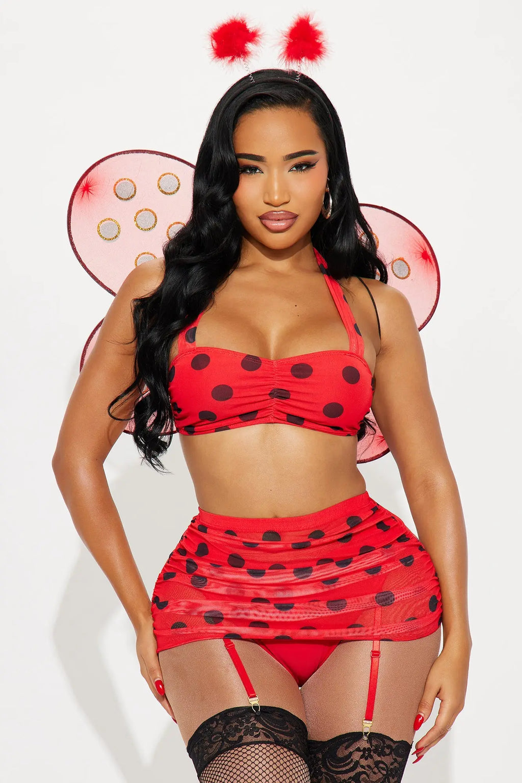 Lustrous Ladybug 6 Piece Costume Set - Red/combo 