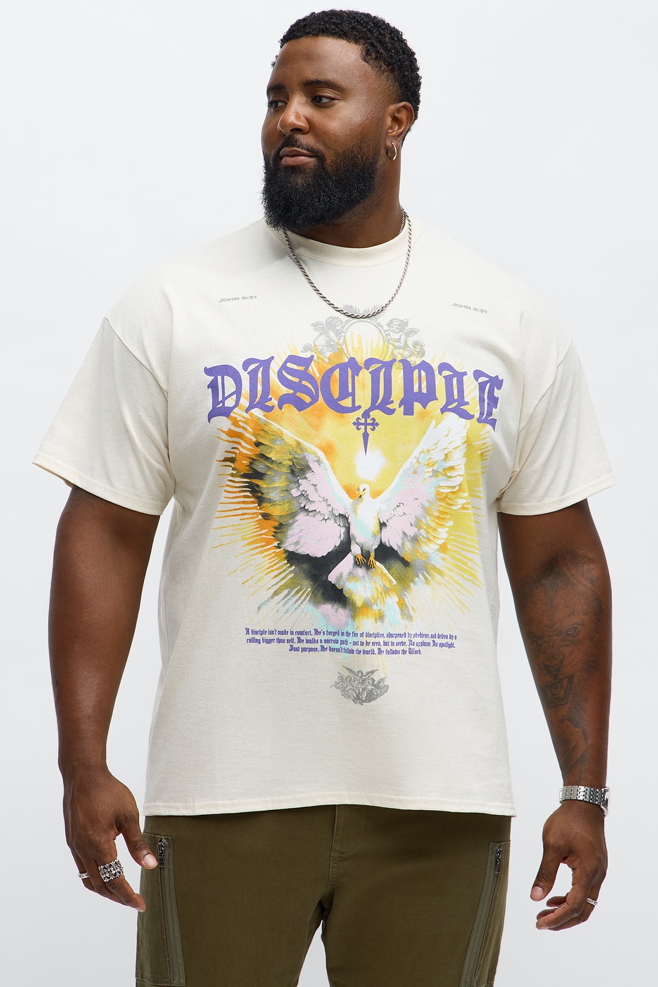 Gods Disciple Short Sleeve Tee - Natural