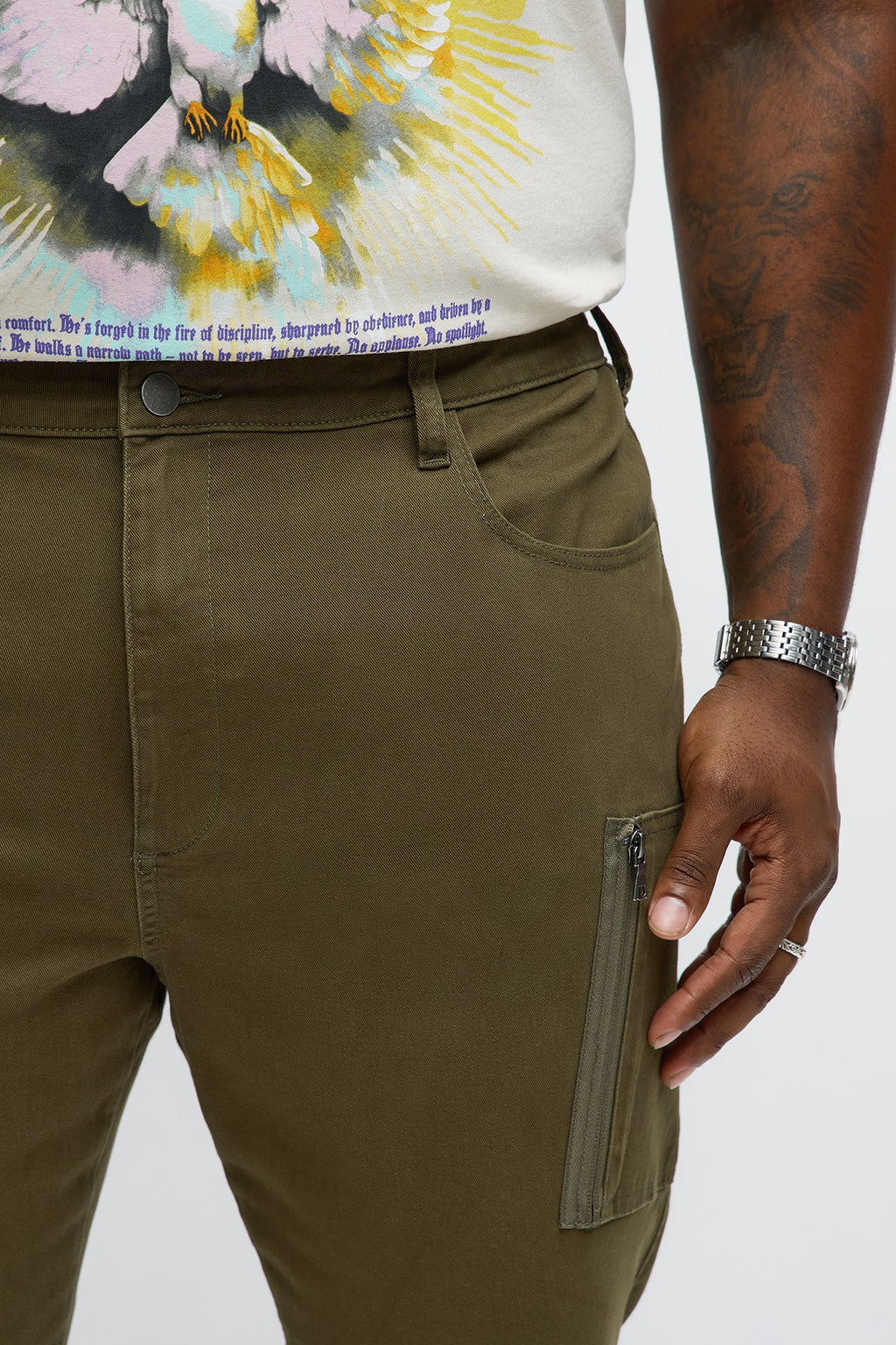 Skinny Got Me There Zipper Pocket Pants - Green