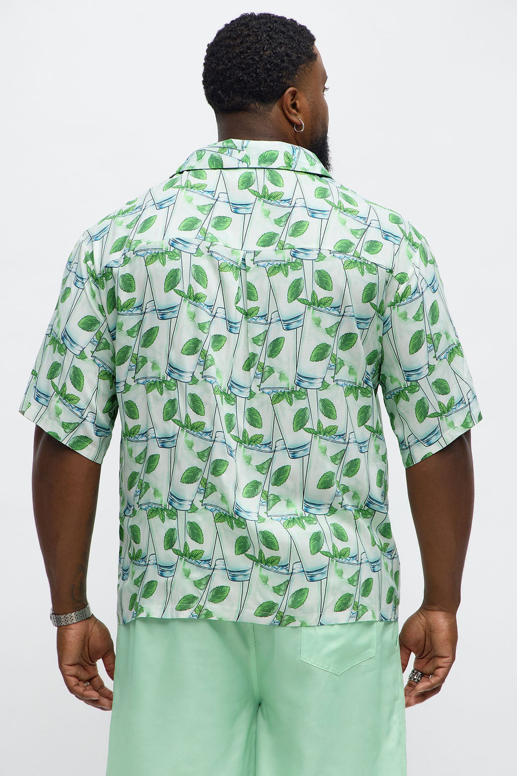 Mojito Button Up Shirt - Green/combo