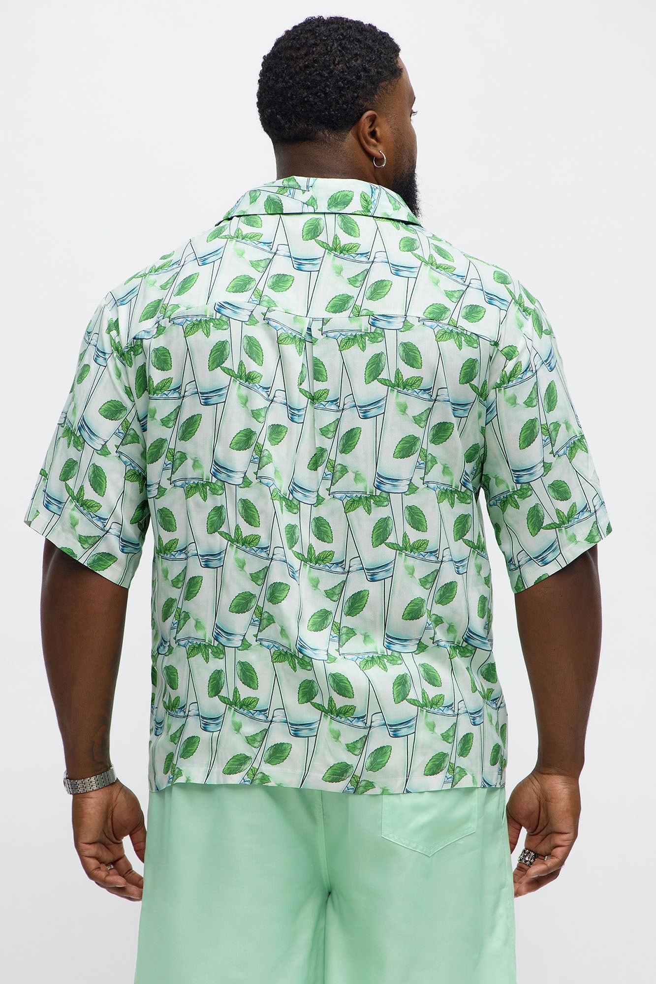 Mojito Button Up Shirt - Green/combo
