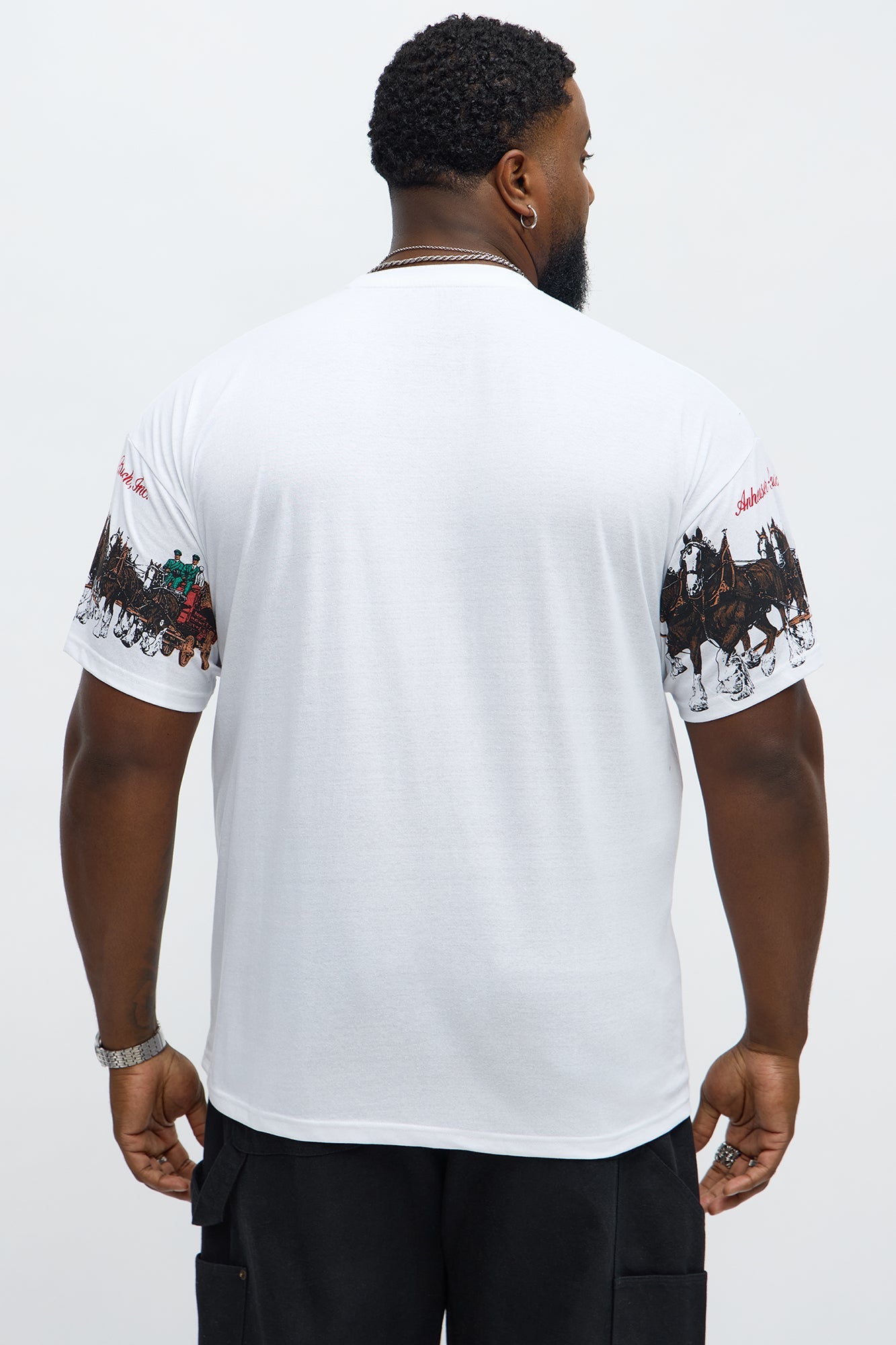Budweiser King Of Beers Clydesdales Short Sleeve Tee - White