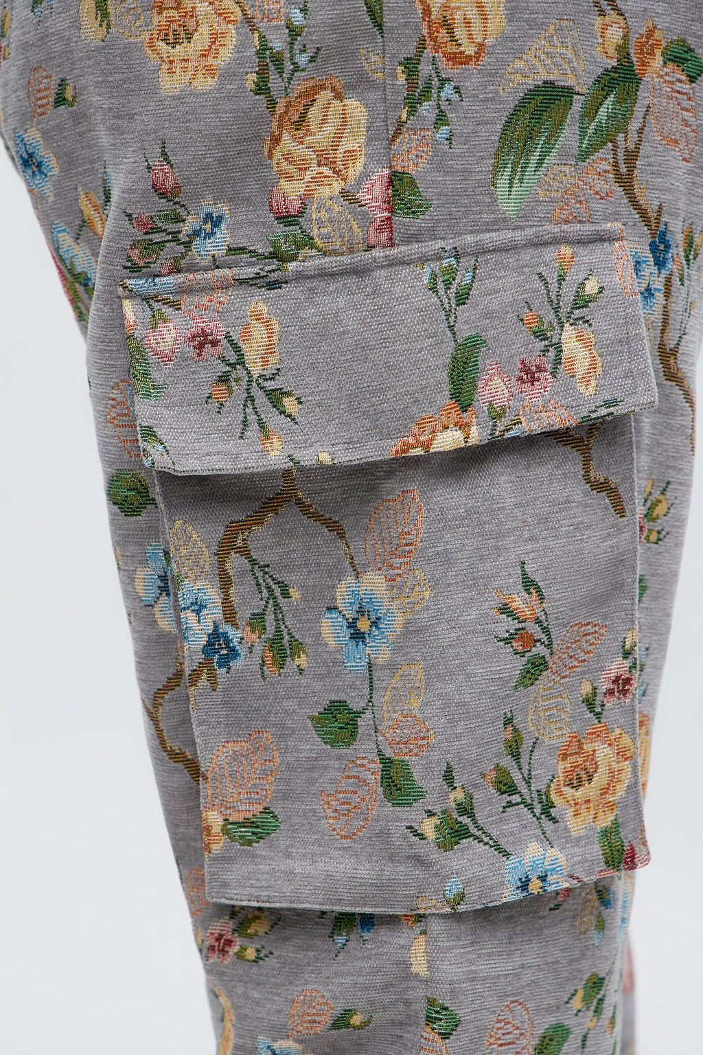 Baggy Blooming Cargo Pant - Grey