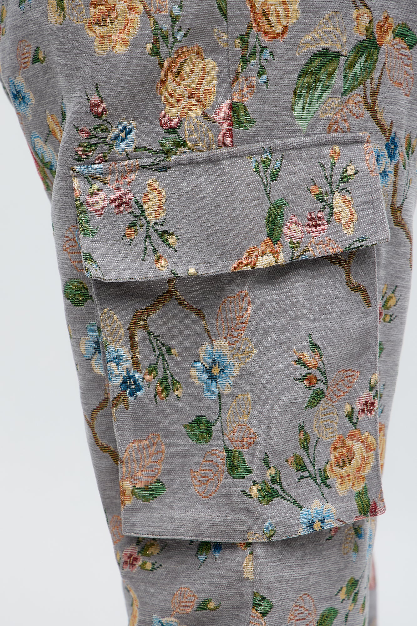 Baggy Blooming Cargo Pant - Grey