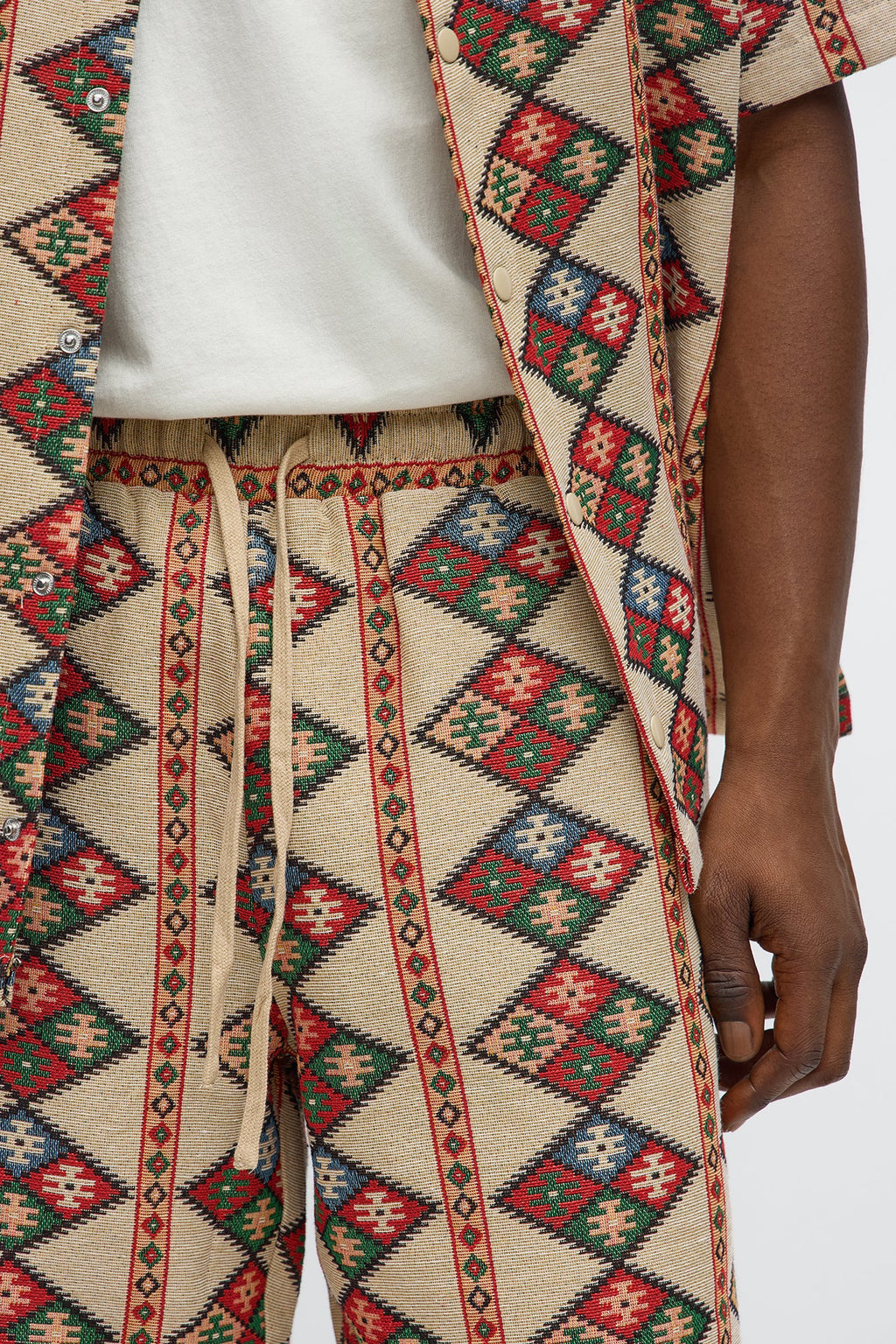 Relaxed Tribal Tapestry Short - Multi Color