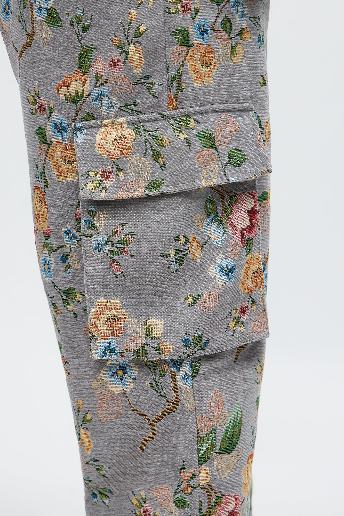 Baggy Blooming Cargo Pant - Grey