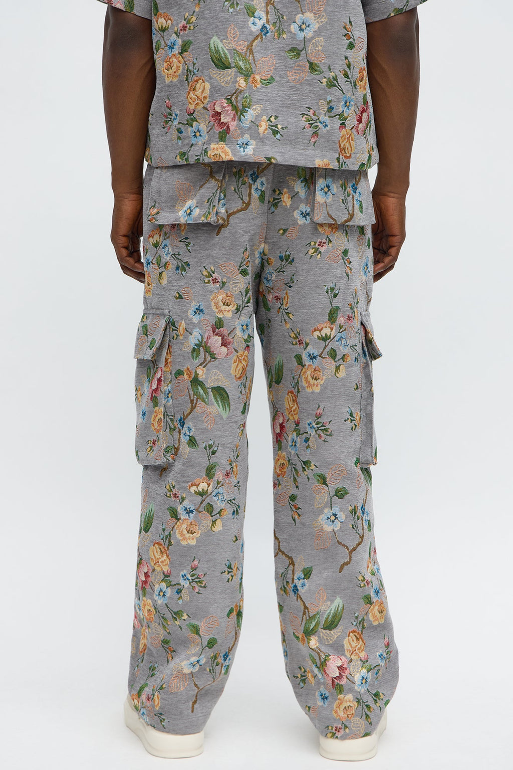 Baggy Blooming Cargo Pant - Grey