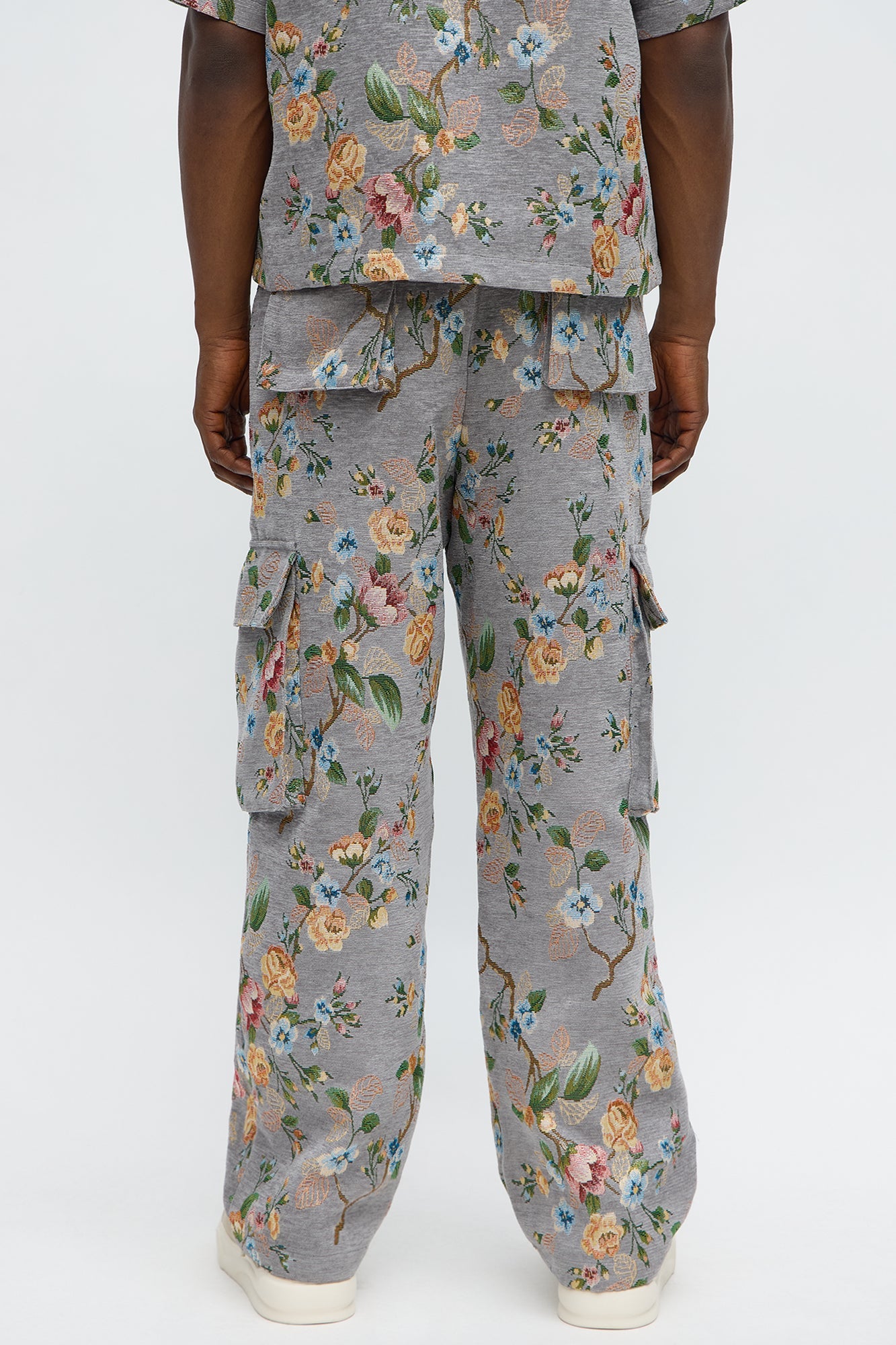 Baggy Blooming Cargo Pant - Grey