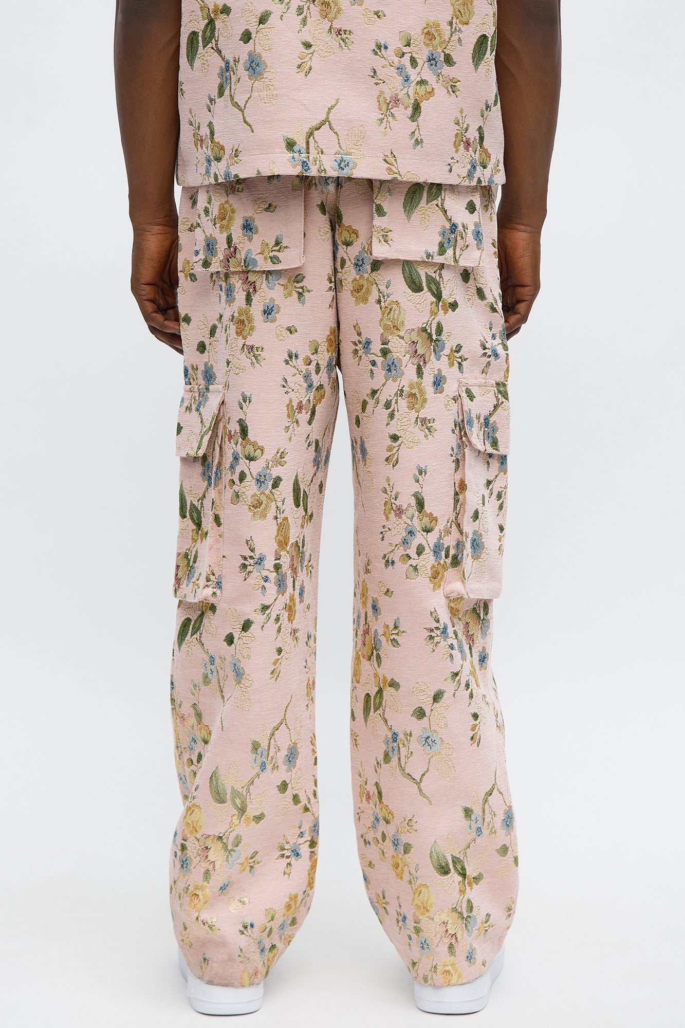Baggy Blooming Cargo Pant - Pink