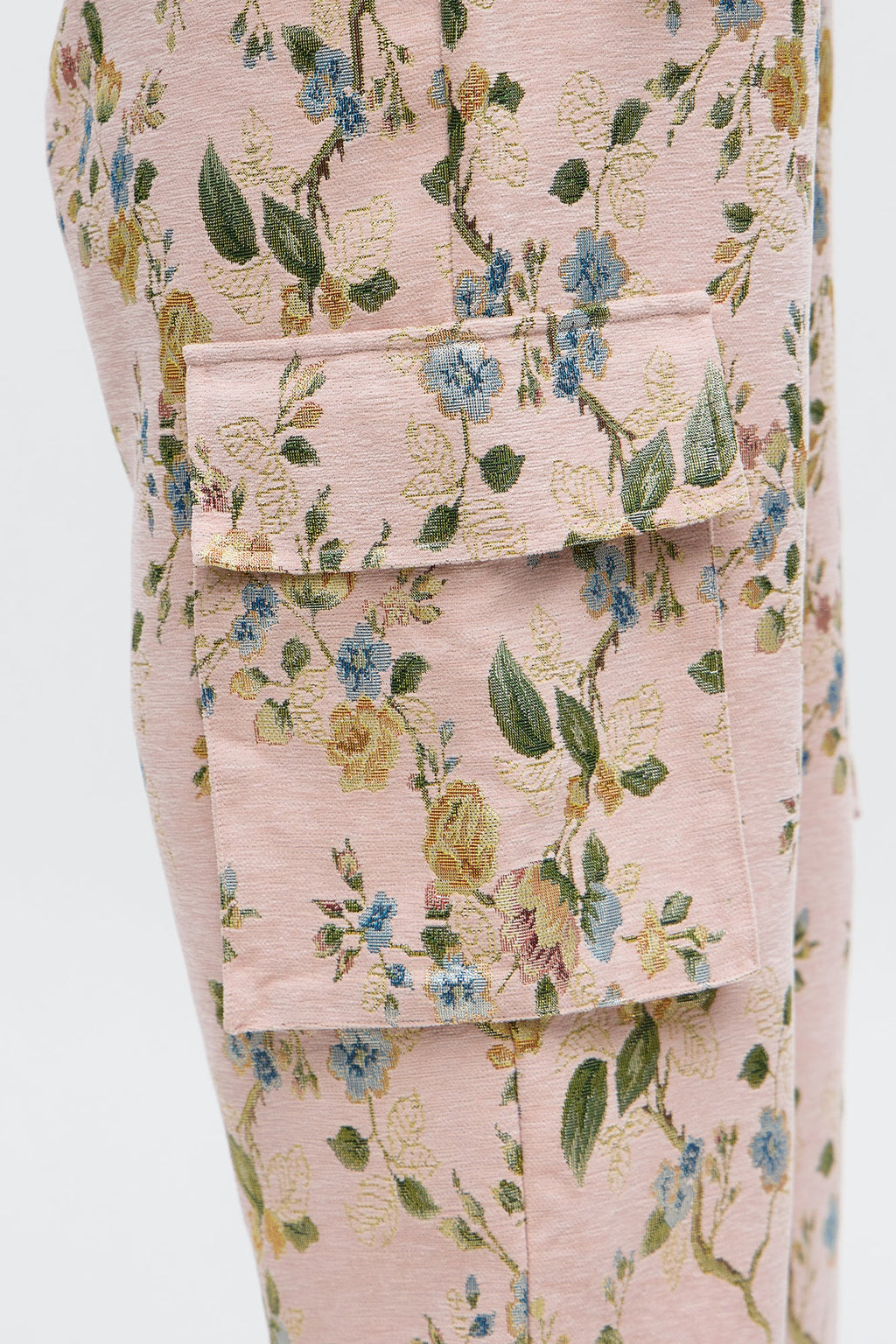 Baggy Blooming Cargo Pant - Pink