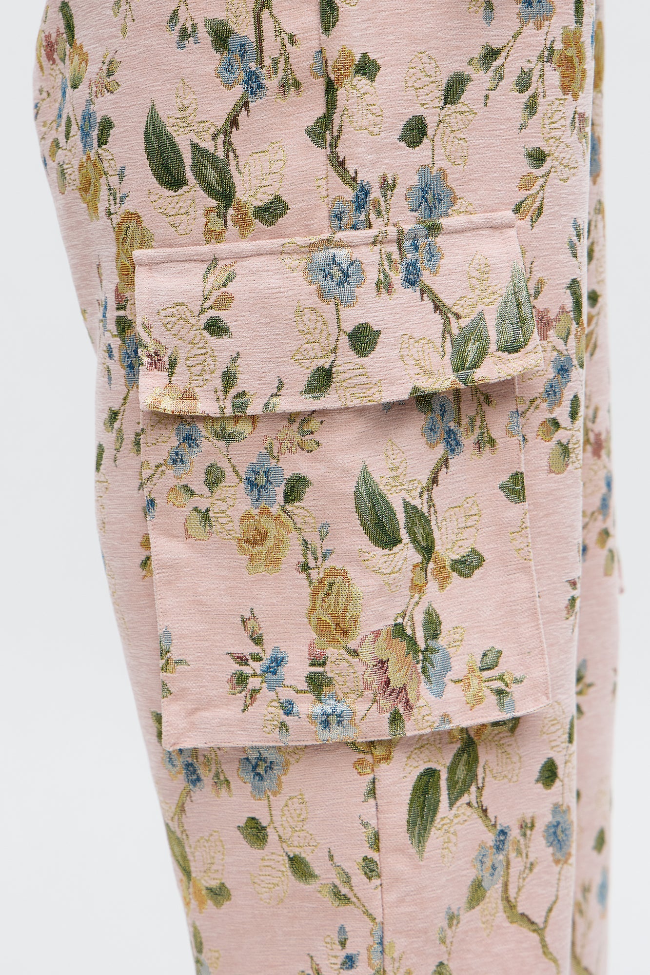 Baggy Blooming Cargo Pant - Pink