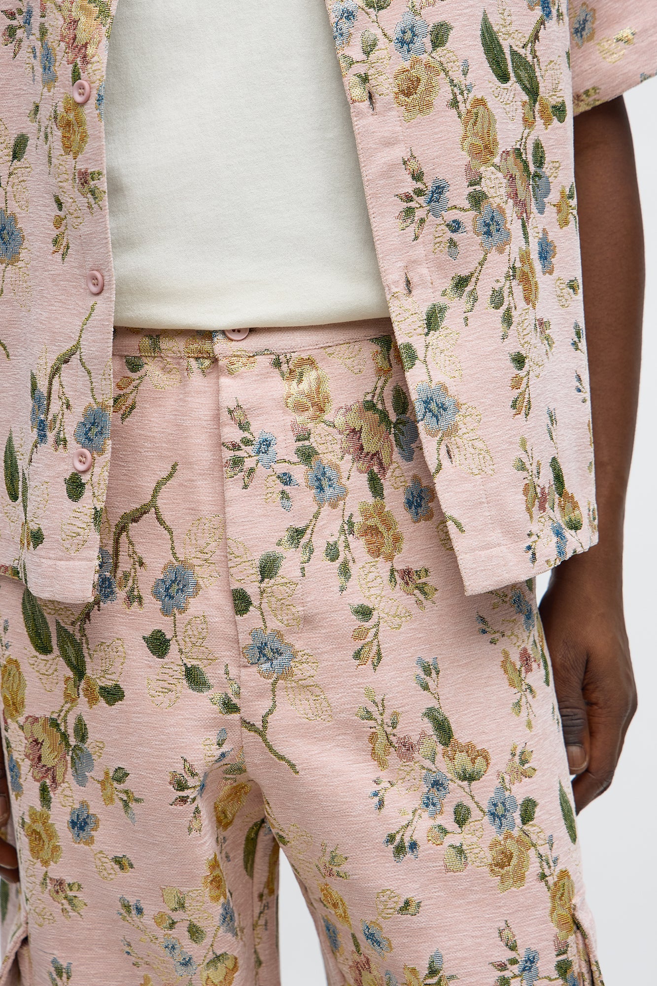 Baggy Blooming Cargo Pant - Pink