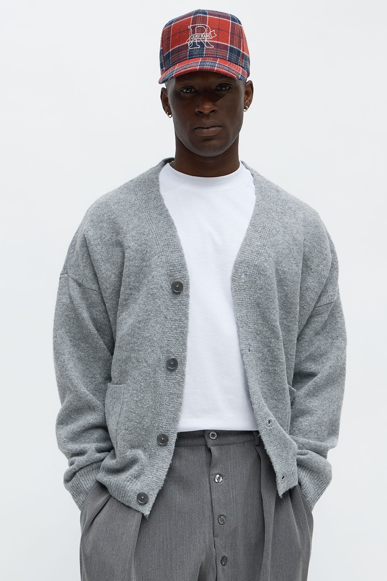 Cropped Harbor Ash Cardigan - Heather Grey