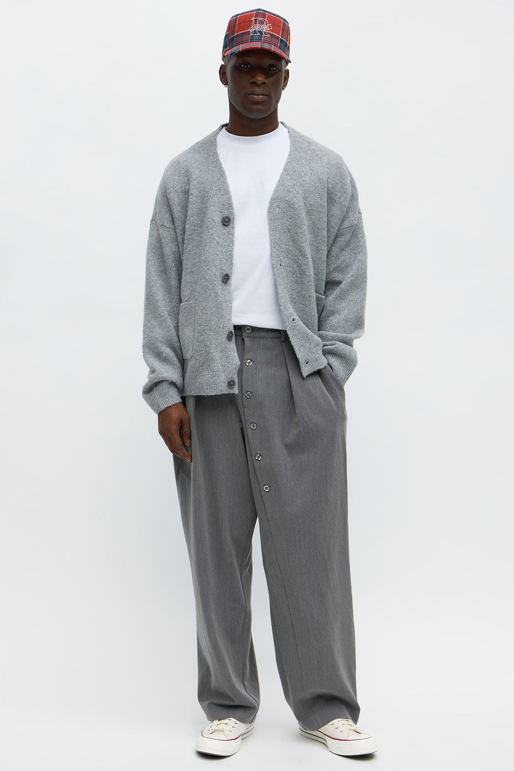 Cropped Harbor Ash Cardigan - Heather Grey