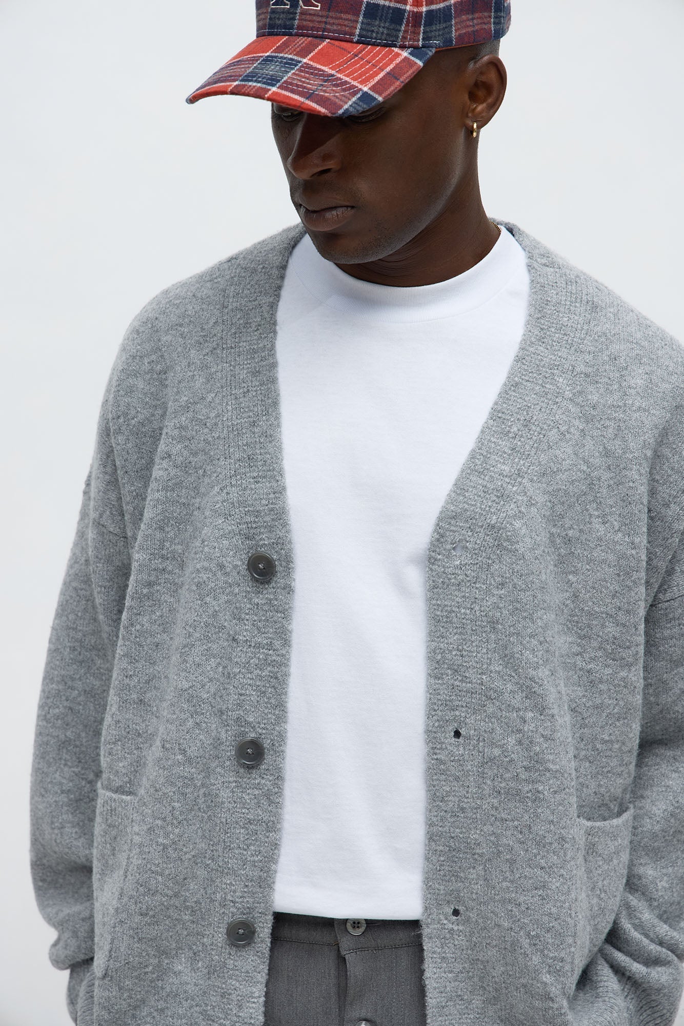 Cropped Harbor Ash Cardigan - Heather Grey