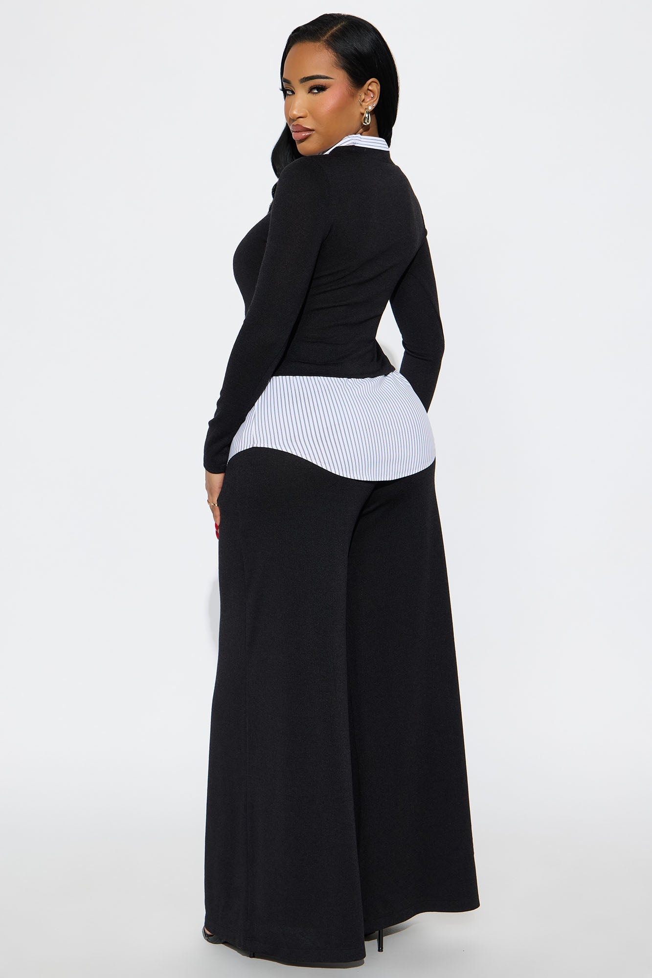 Two Steps Ahead Pant Set - Black
