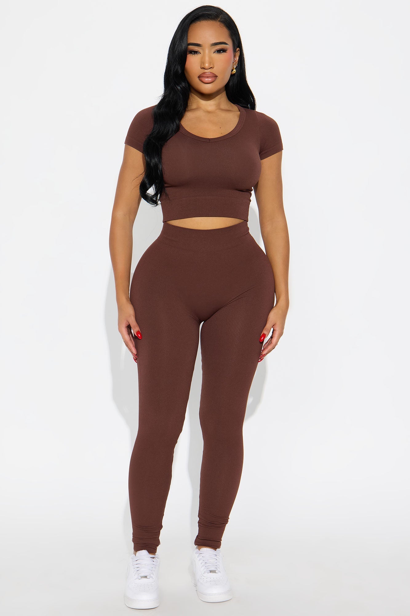 Alisa Seamless Legging Set - Mocha