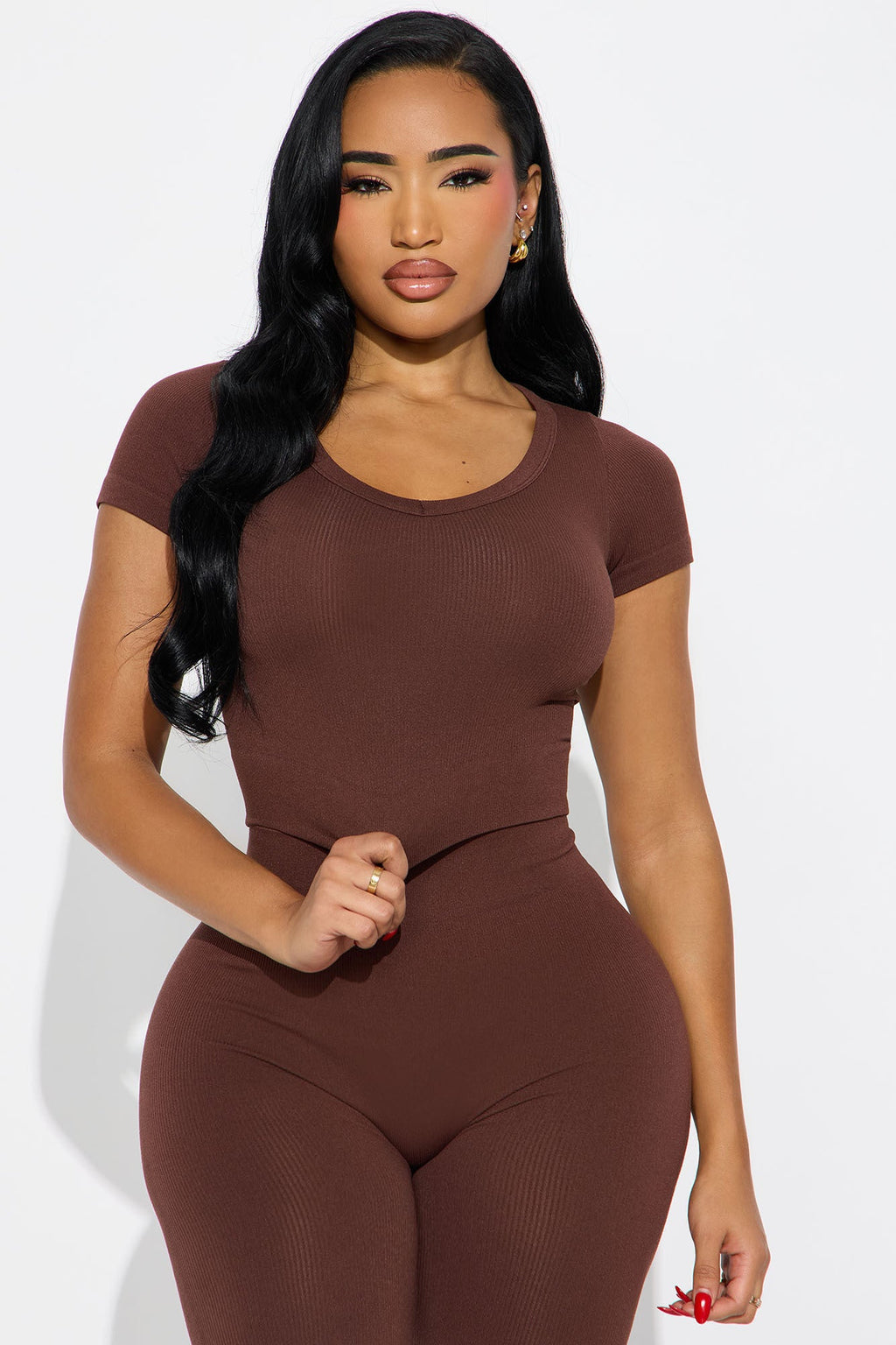 Alisa Seamless Legging Set - Mocha