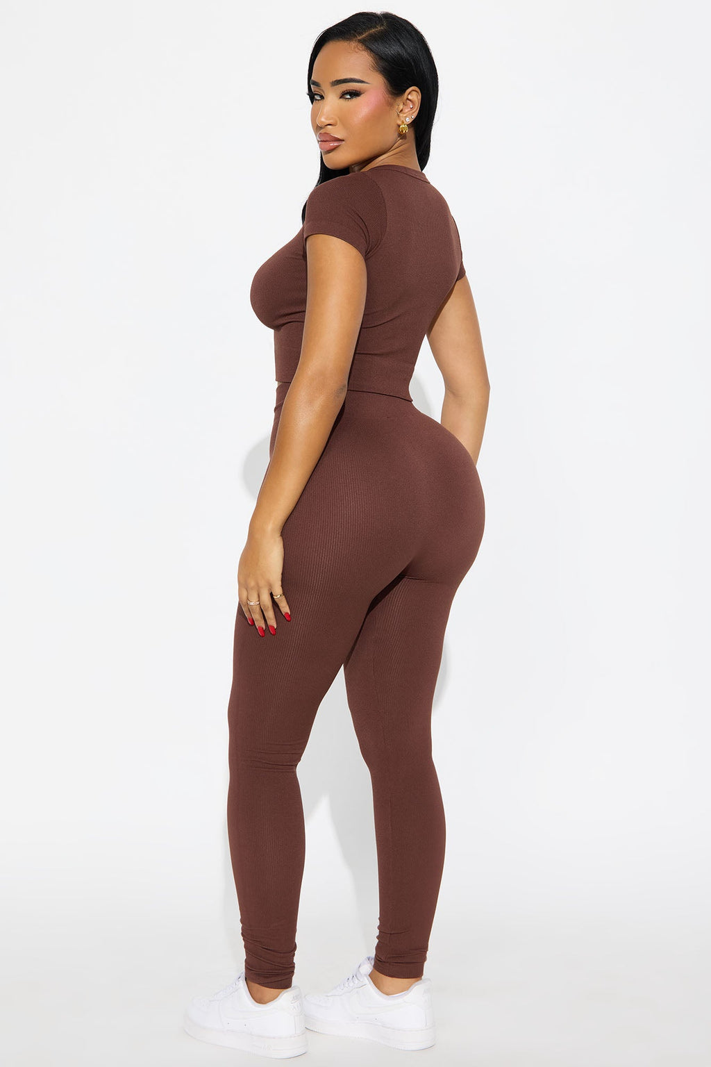 Alisa Seamless Legging Set - Mocha