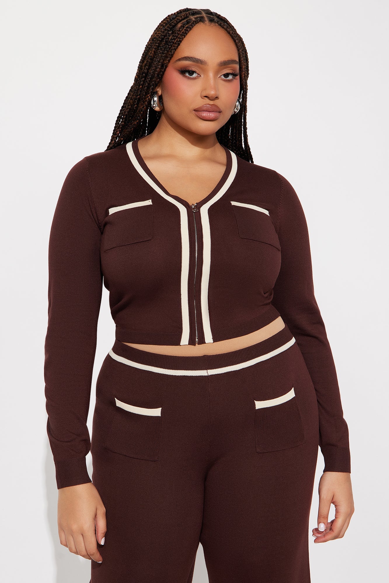 Peyton Sweater Pant Set - Chocolate