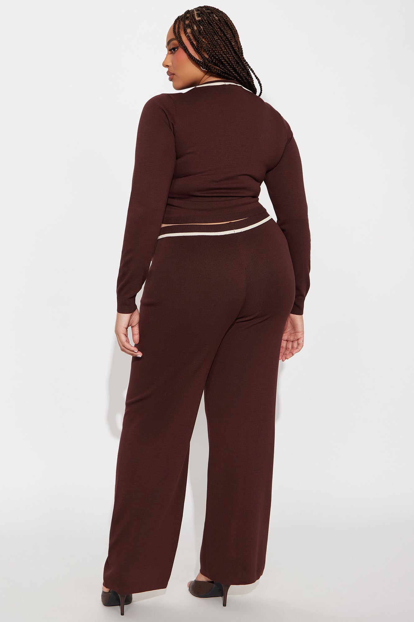 Peyton Sweater Pant Set - Chocolate