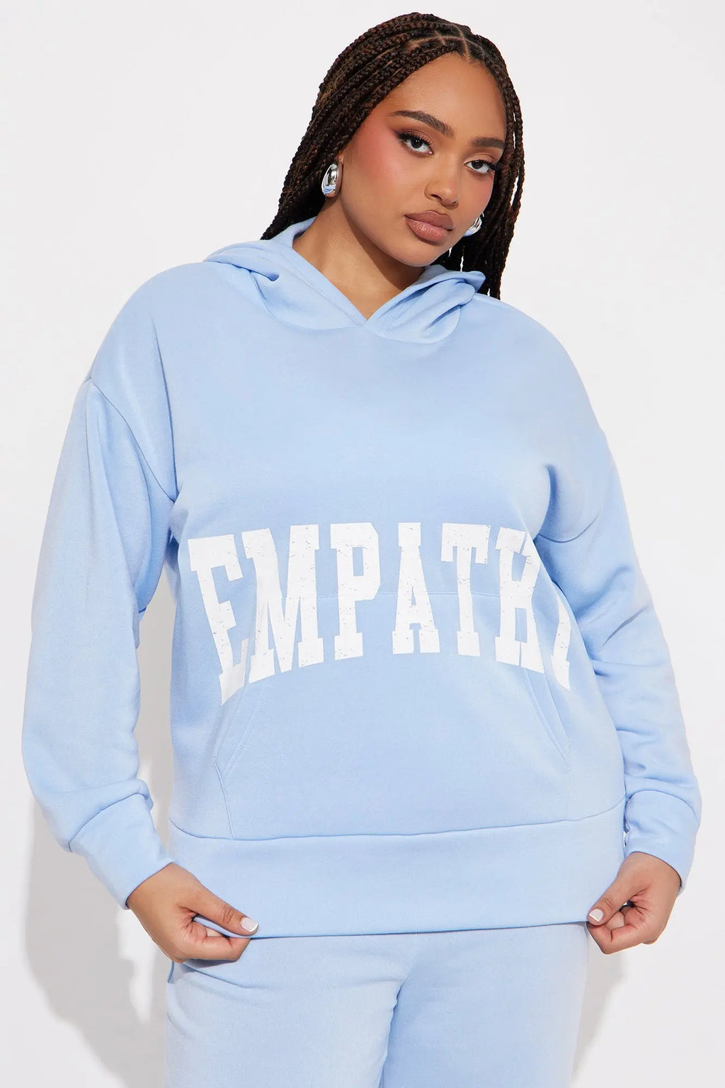 Setting Intentions Fleece Sweatsuit Set - Light Blue 