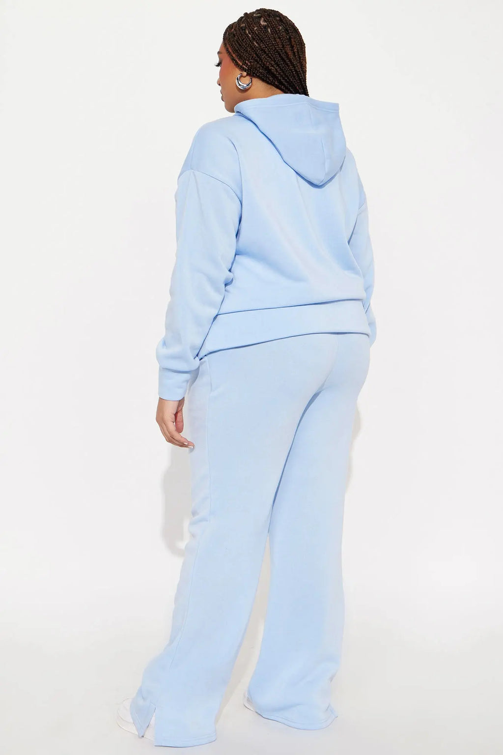 Setting Intentions Fleece Sweatsuit Set - Light Blue 