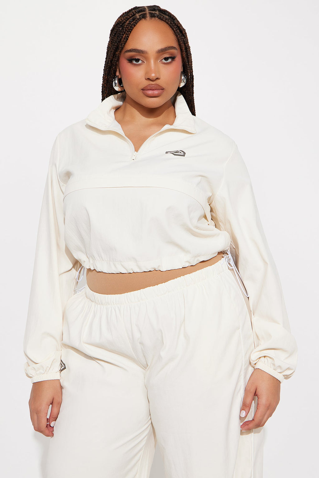 Bella Windbreaker Pant Set - Cream 