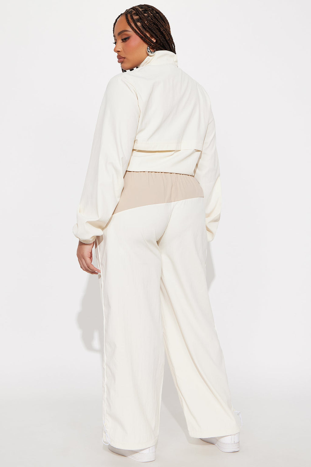 Bella Windbreaker Pant Set - Cream 