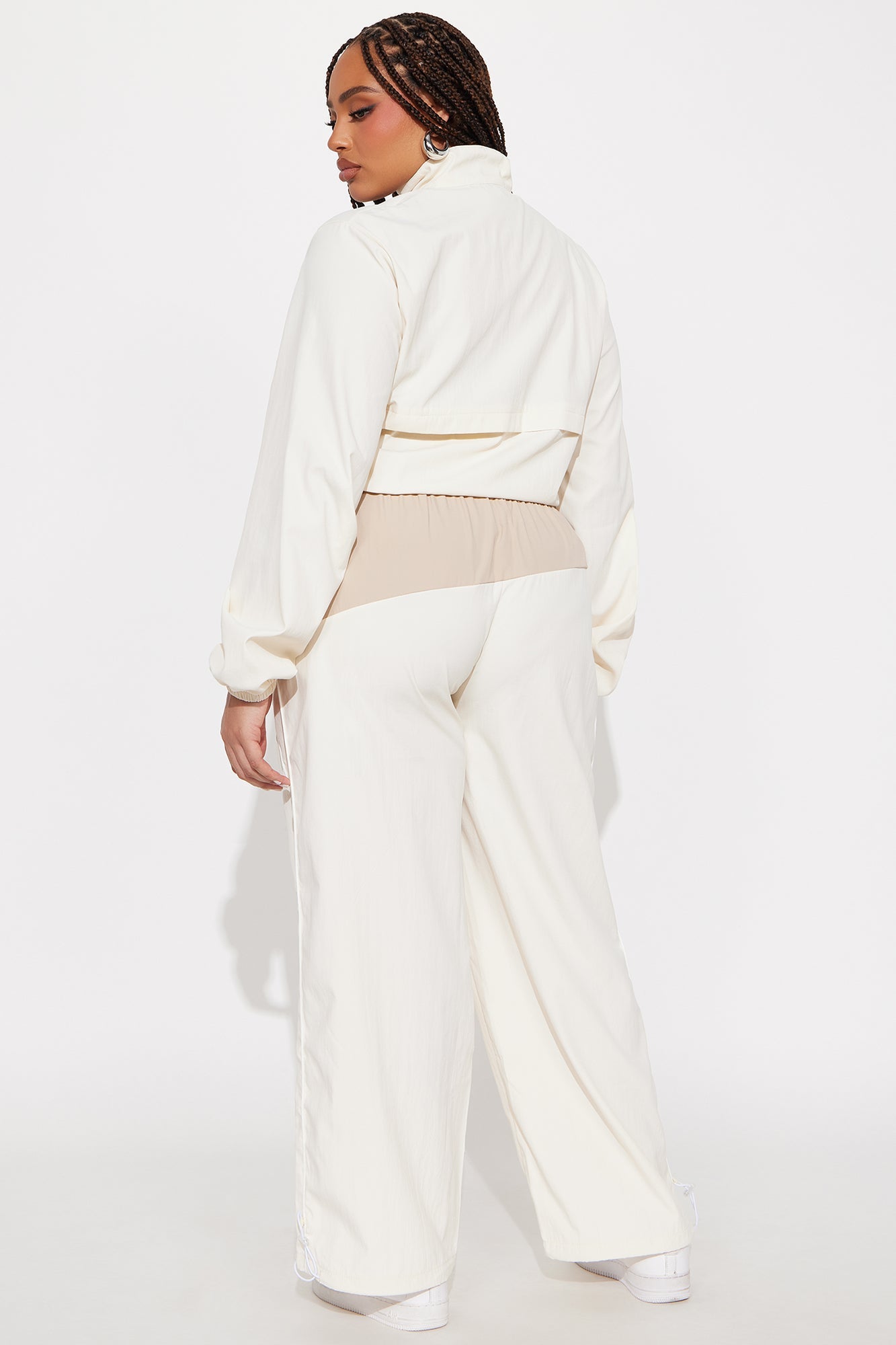 Bella Windbreaker Pant Set - Cream 