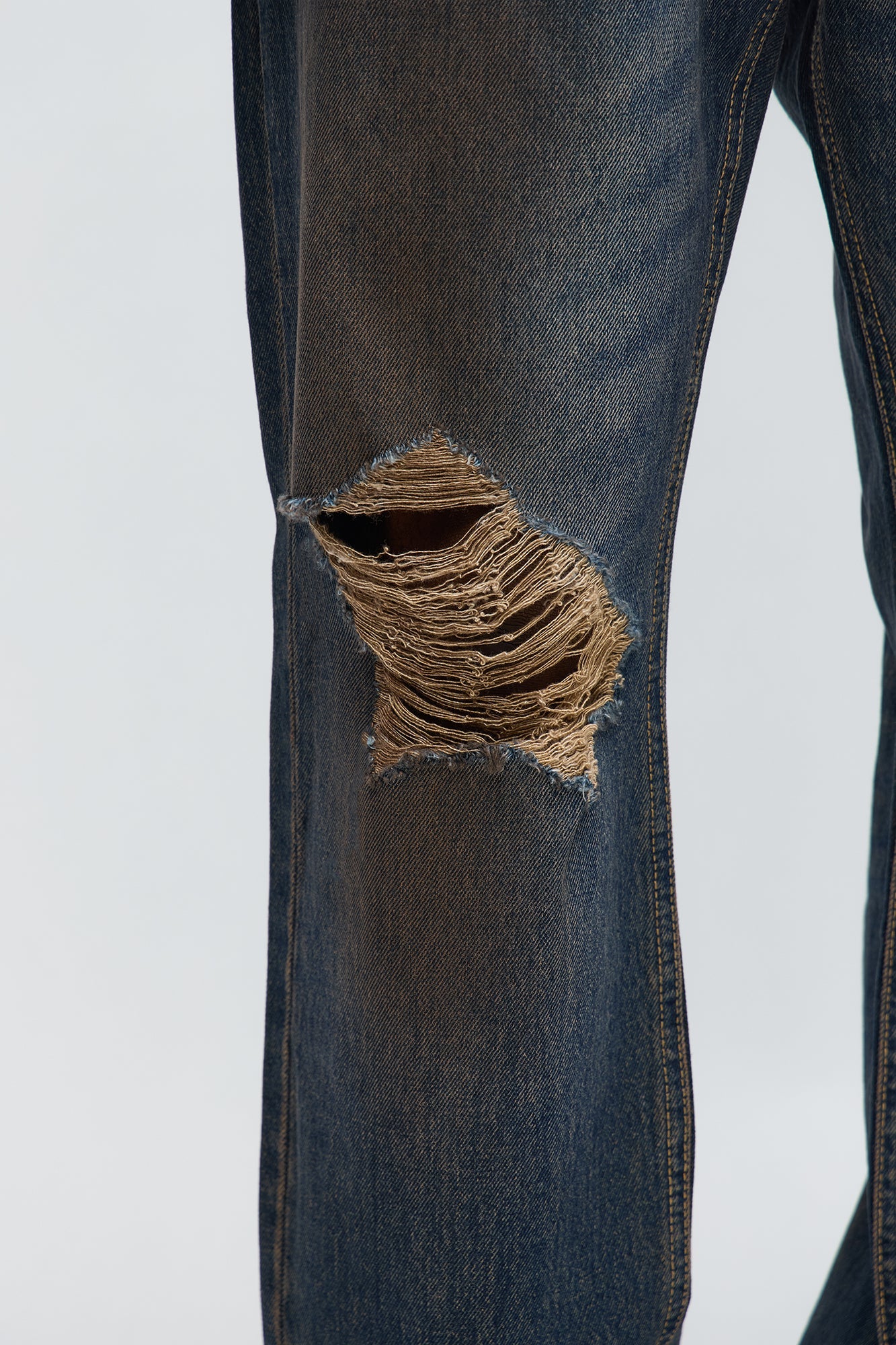 Slim To Put In The Works Ripped Jeans - Dark Wash