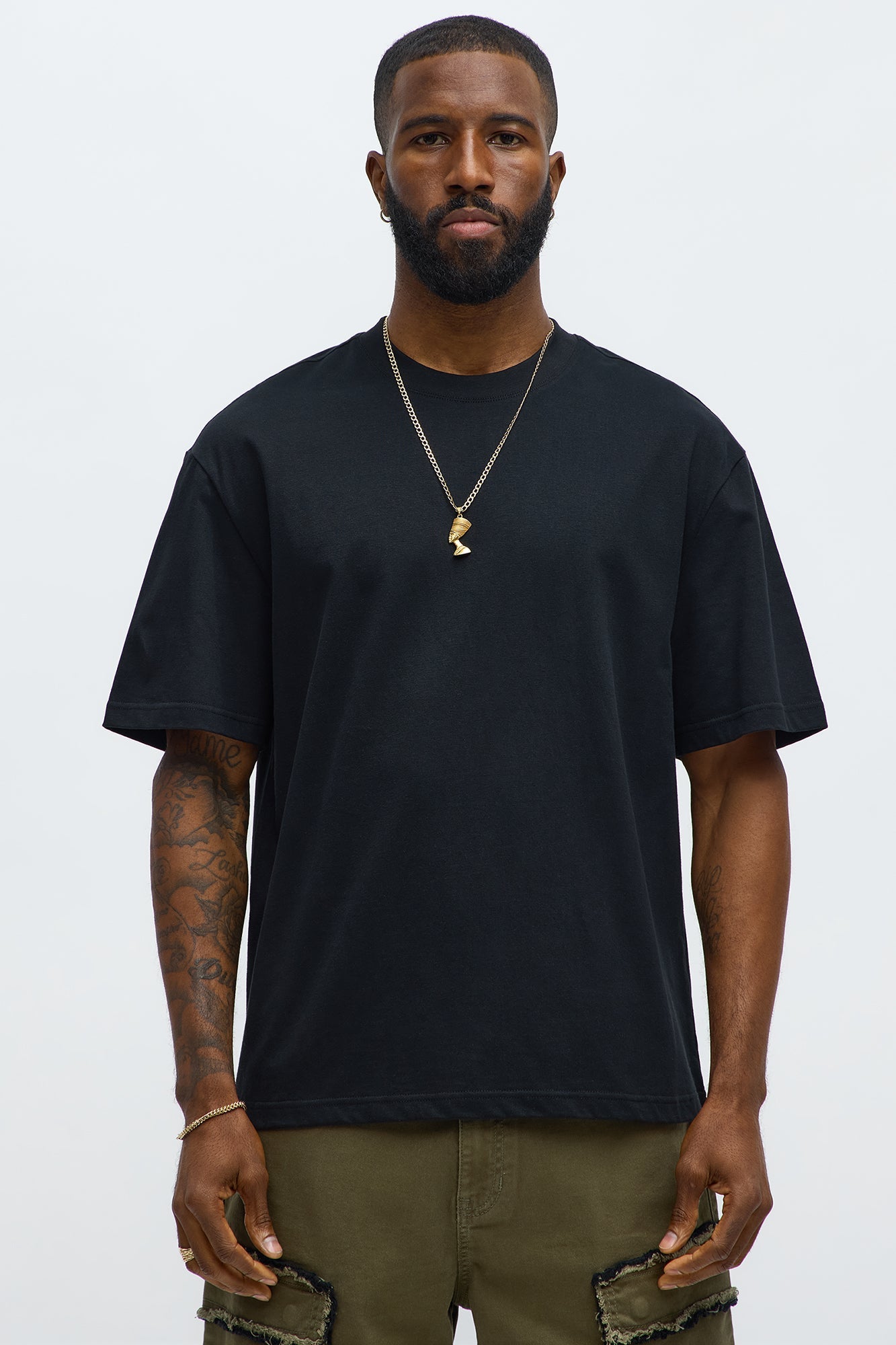 Premium Relaxed Soft Cotton Tee - Black