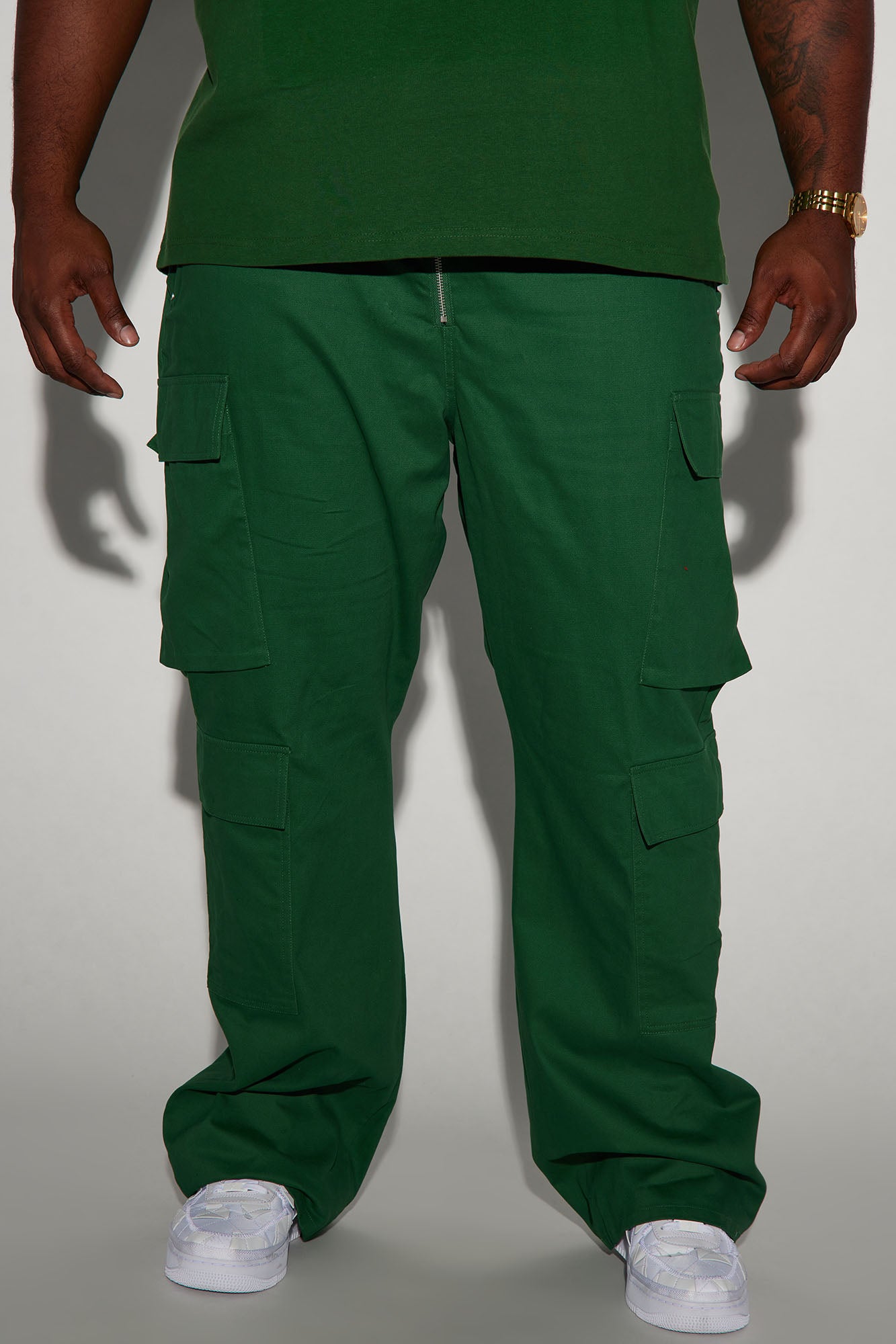 Alisos Twill Slim Flare Cargo Pants - Hunter