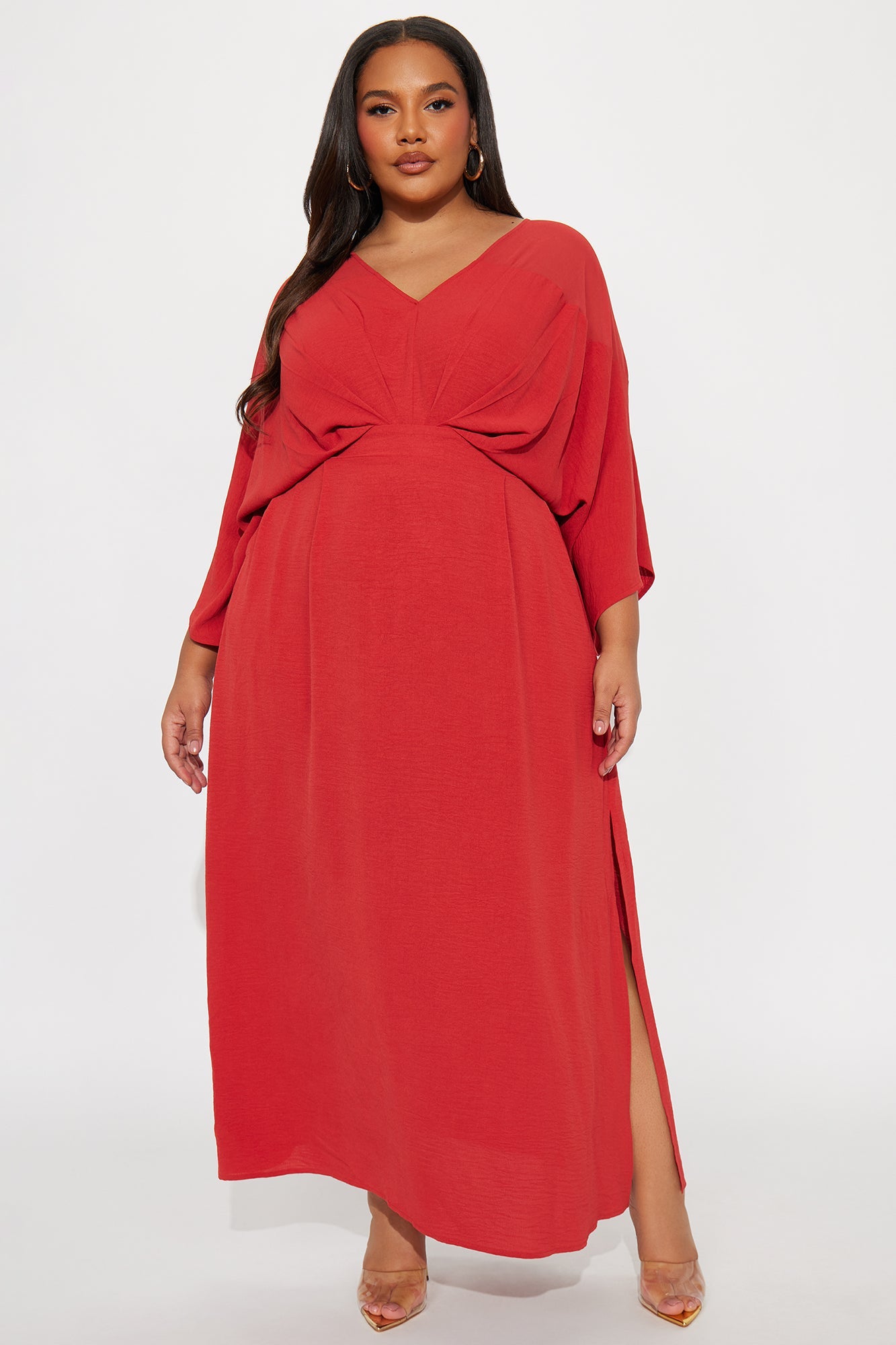 Tove Long Sleeve Maxi Dress  - Rust