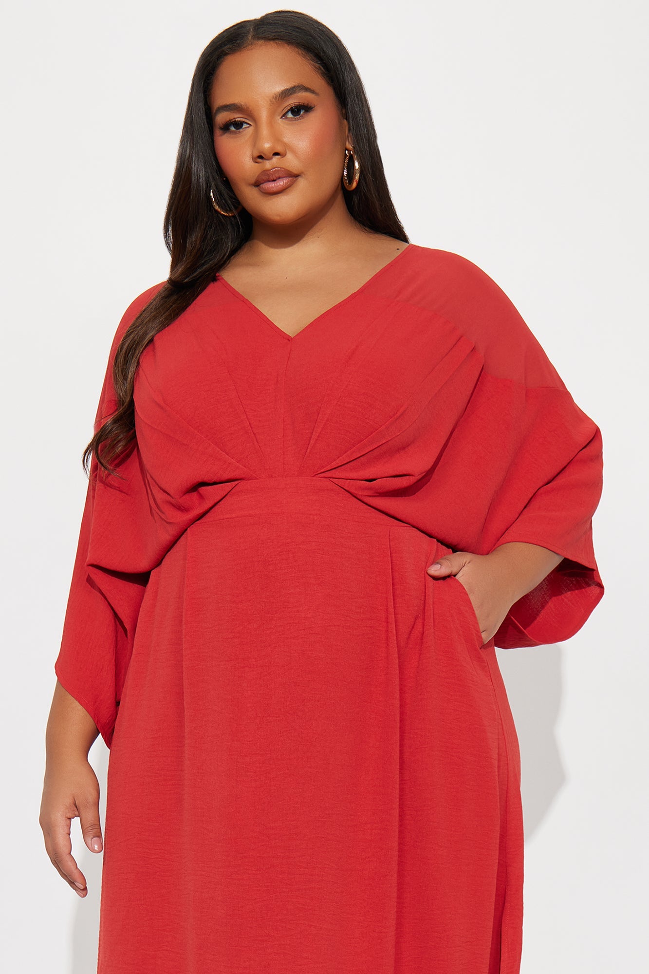 Tove Long Sleeve Maxi Dress  - Rust