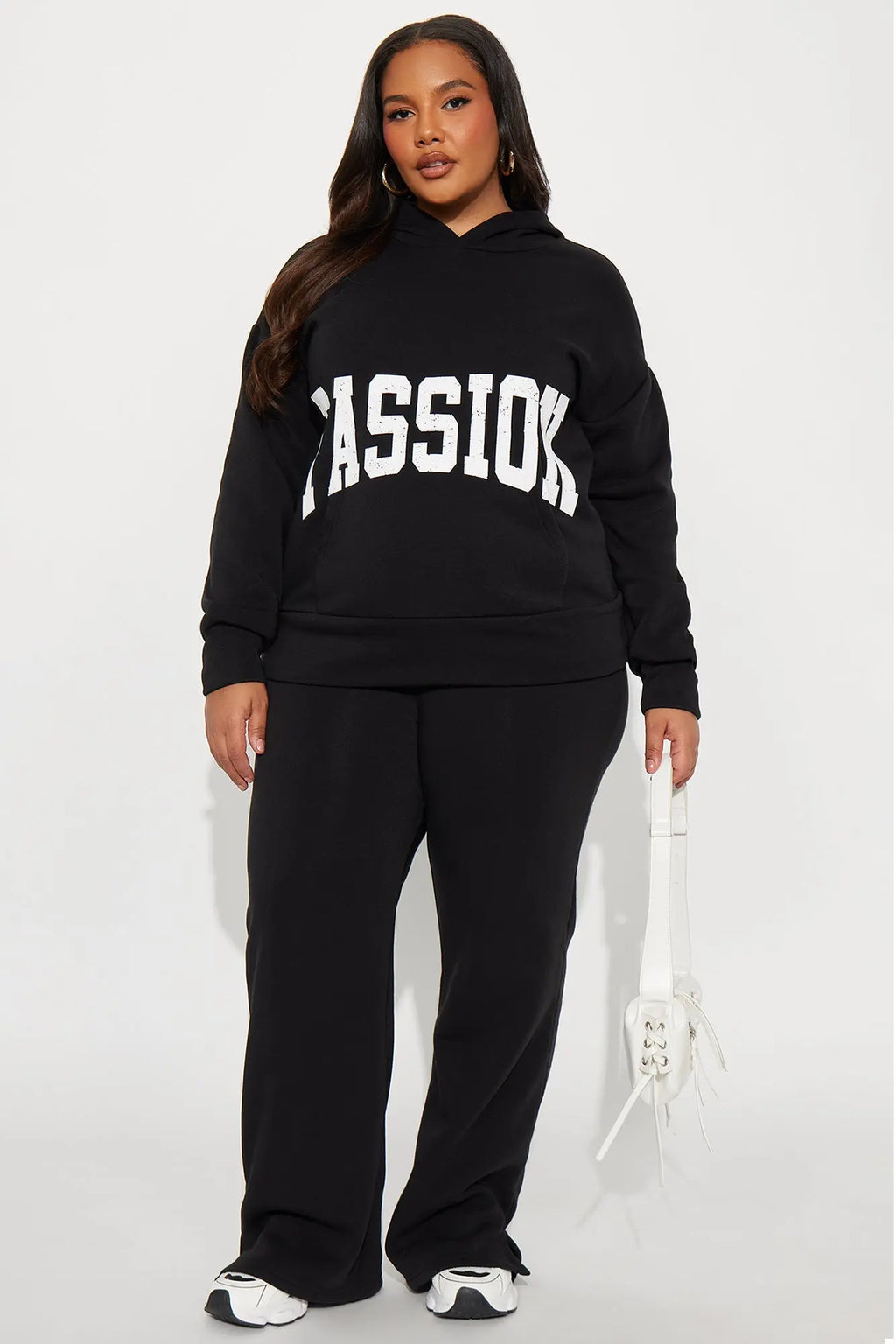 Setting Intentions Fleece Sweatsuit Set - Black 