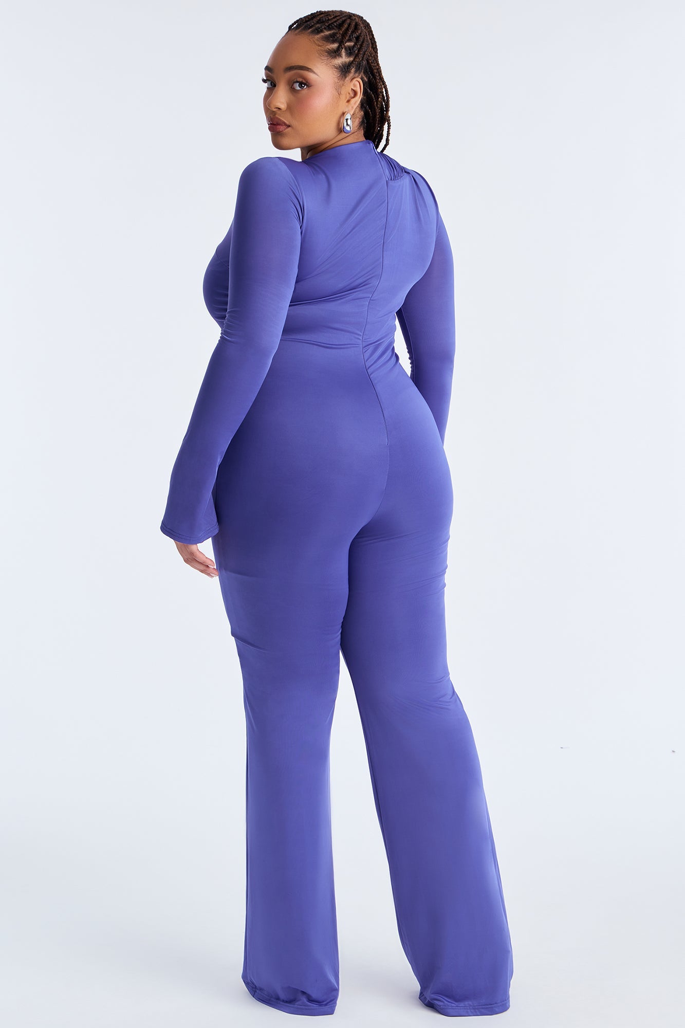 Jordi Long Sleeve Jumpsuit - Blue