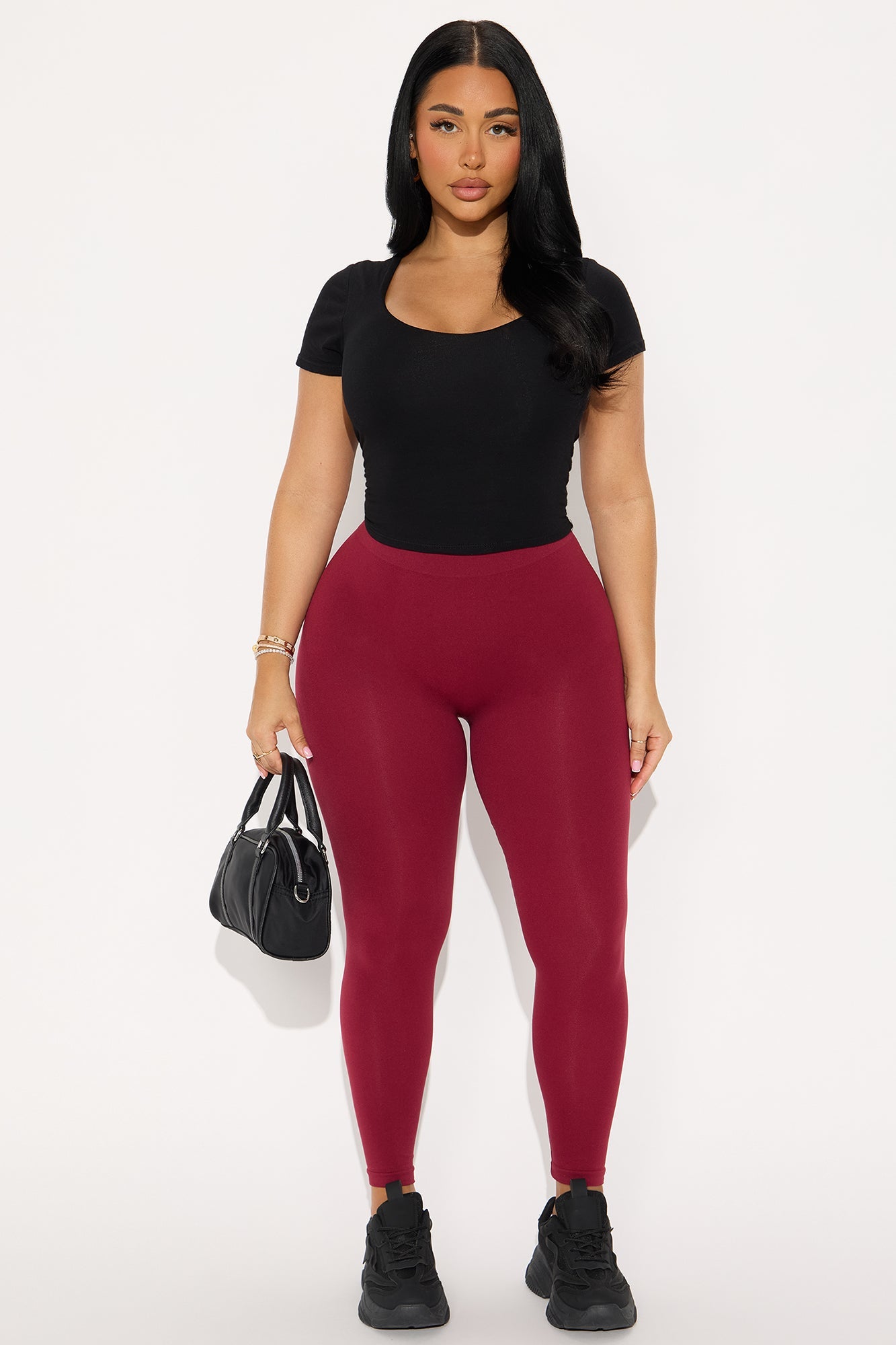 Serene Mood High Rise Seamless Legging - Burgundy